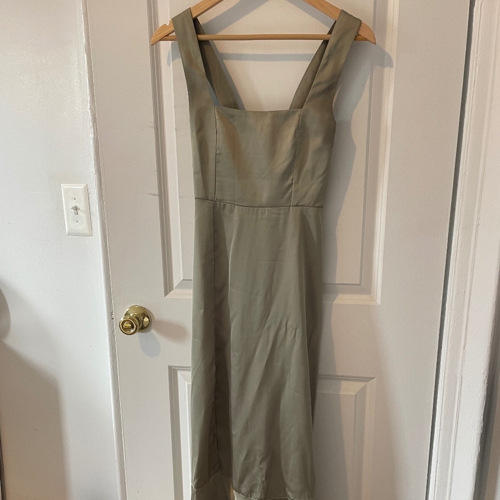 Silk Green Midi Dress
